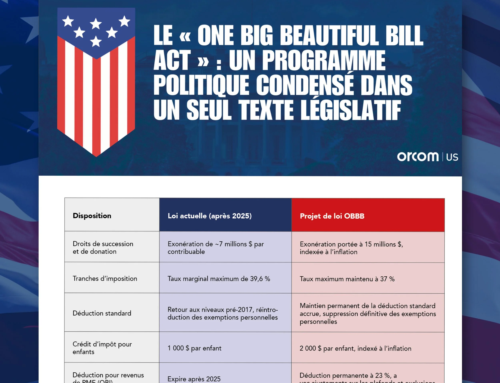 Le « One Big Beautiful Bill Act » : Un programme politique condensé dans un seul texte législatif